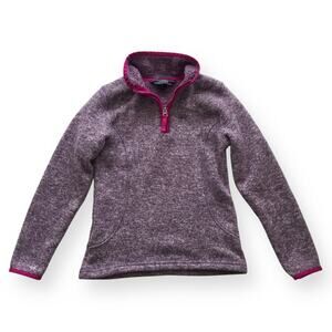 Lands’ End purple fleece pullover